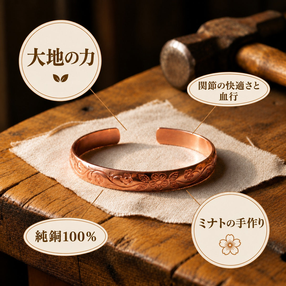 ミナトのフォージ｜銅製ジュエリーセット