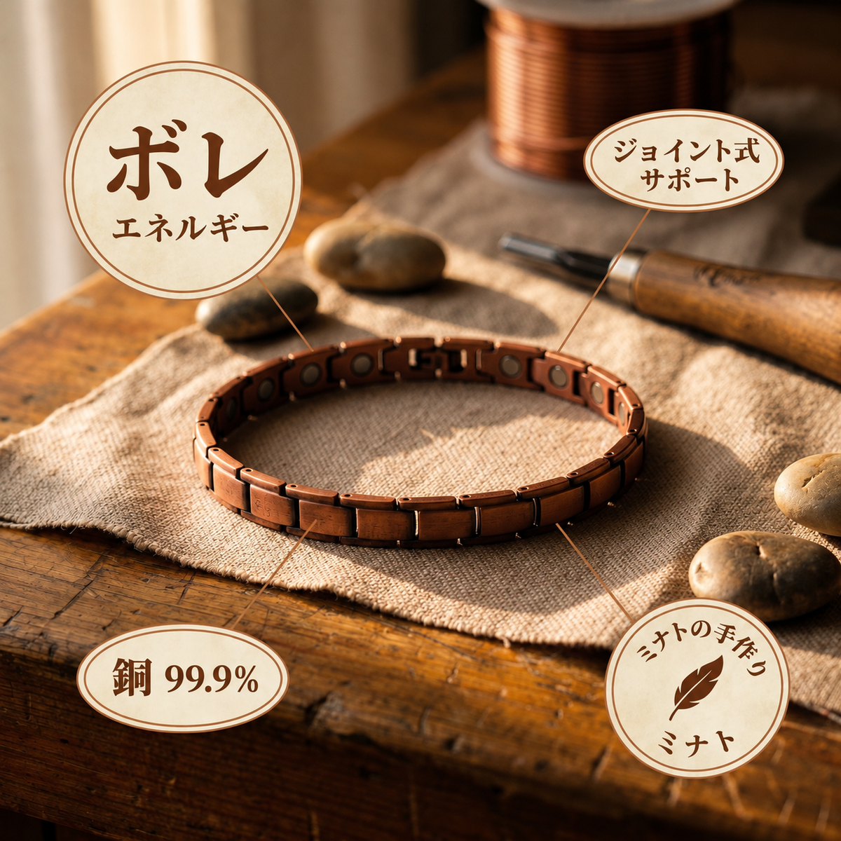 ミナトのショア｜銅製アンクレット