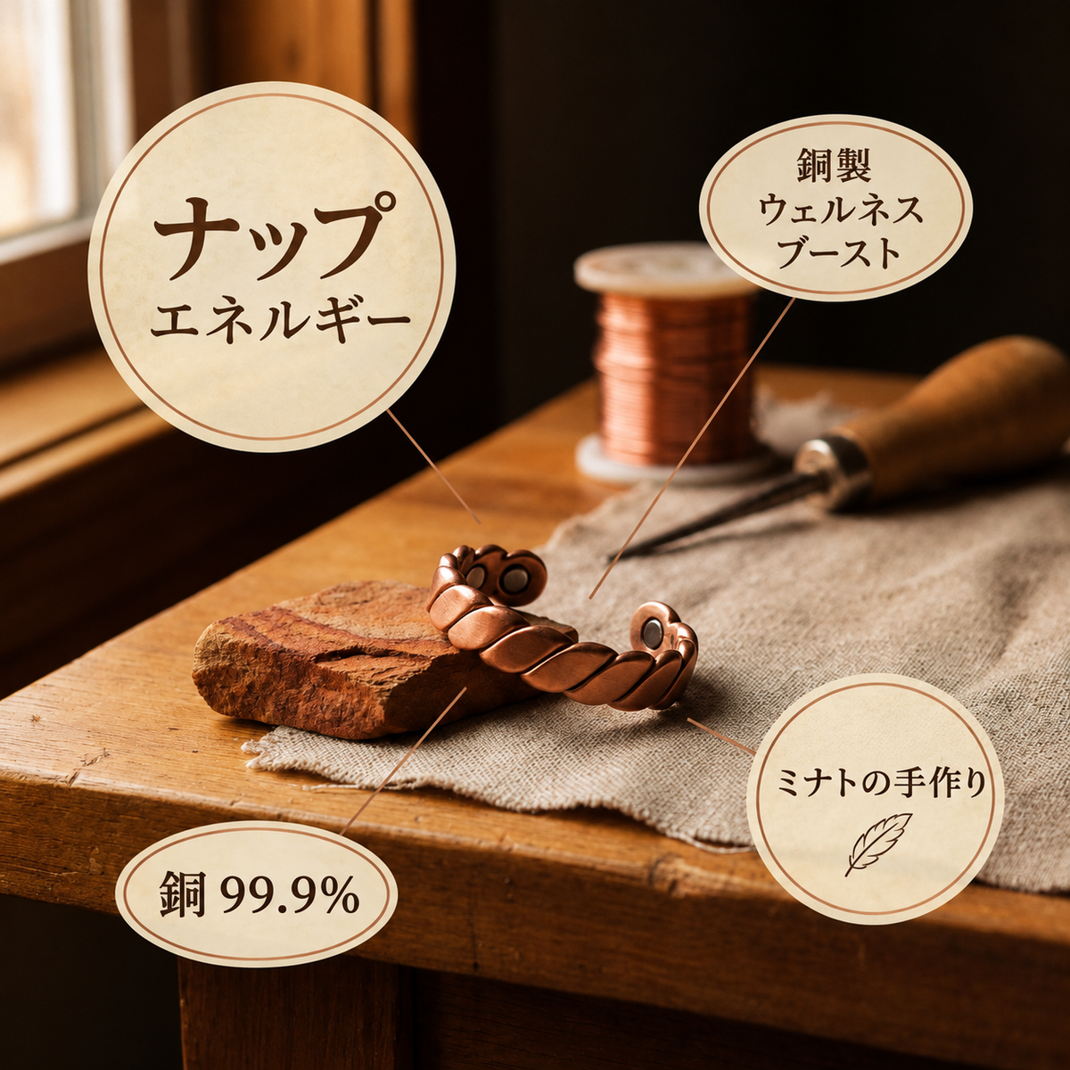 ミナトのナップ｜銅製リング