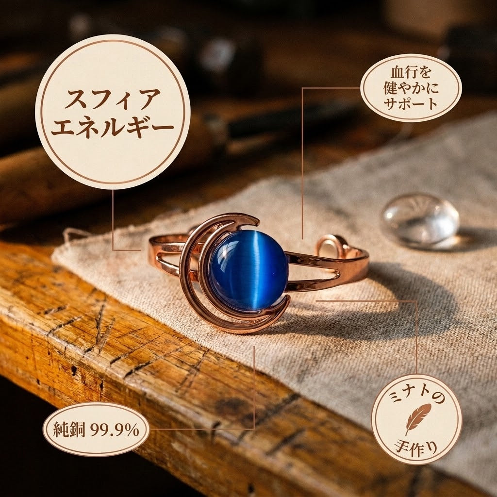 ミナトのスフィア｜銅製ブレスレット