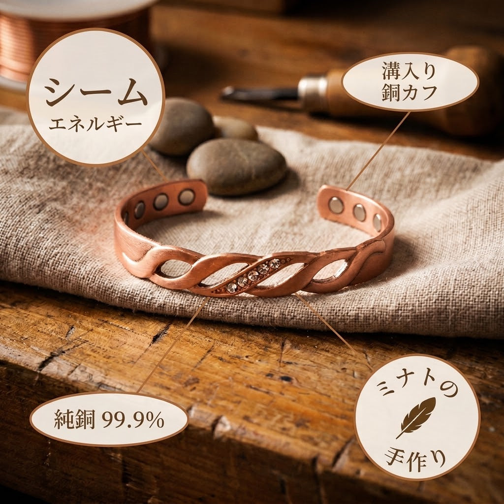 ミナトのシーム｜銅製ブレスレット