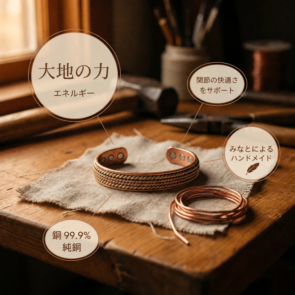 ミナトのフォージ｜銅製ブレスレット