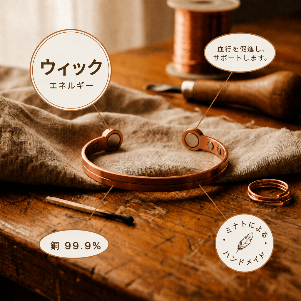 ミナトのウィック｜銅製ブレスレット