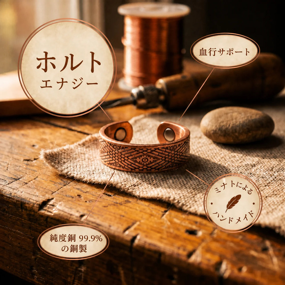ミナトのホルト｜銅製リング