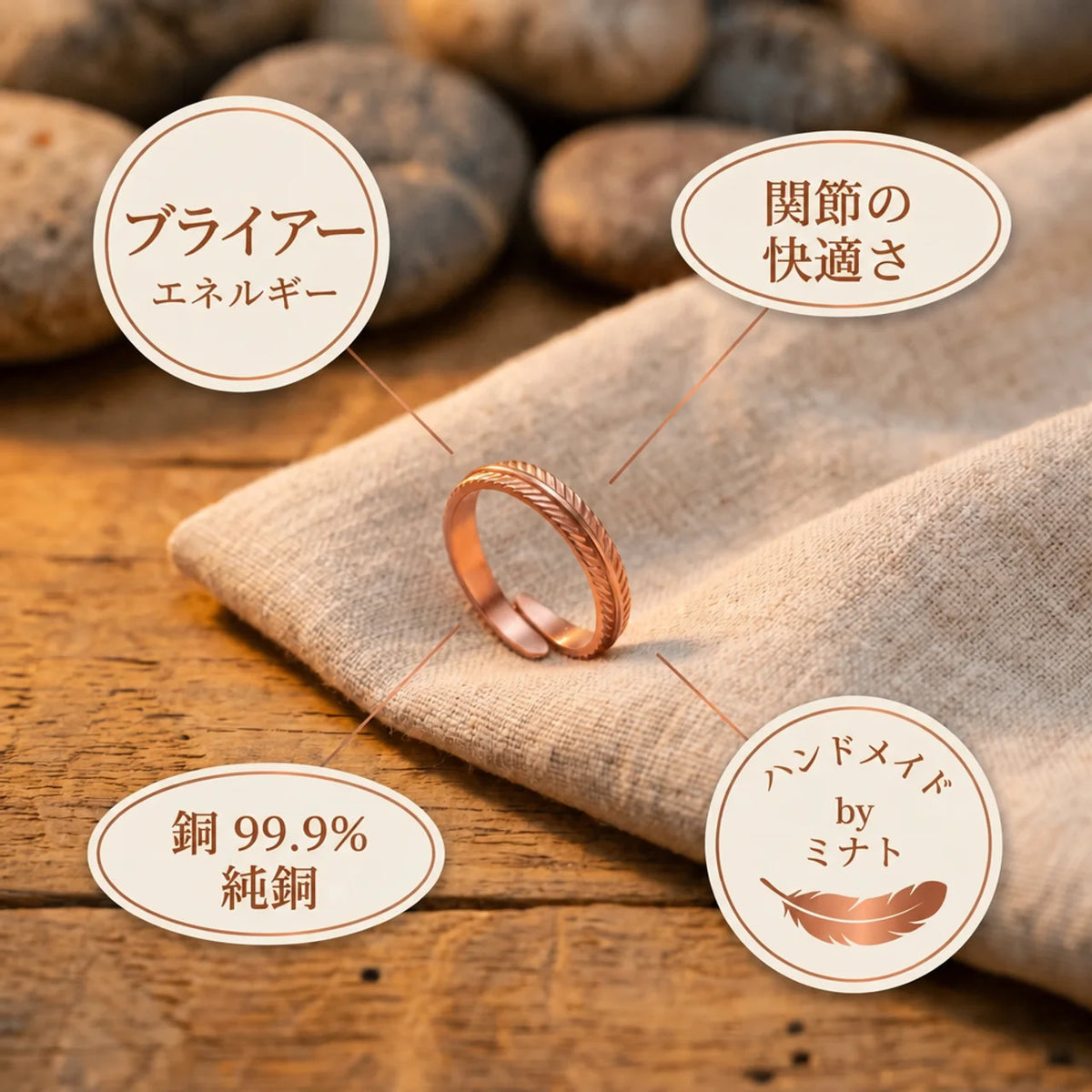 ミナトのルート｜銅製リング