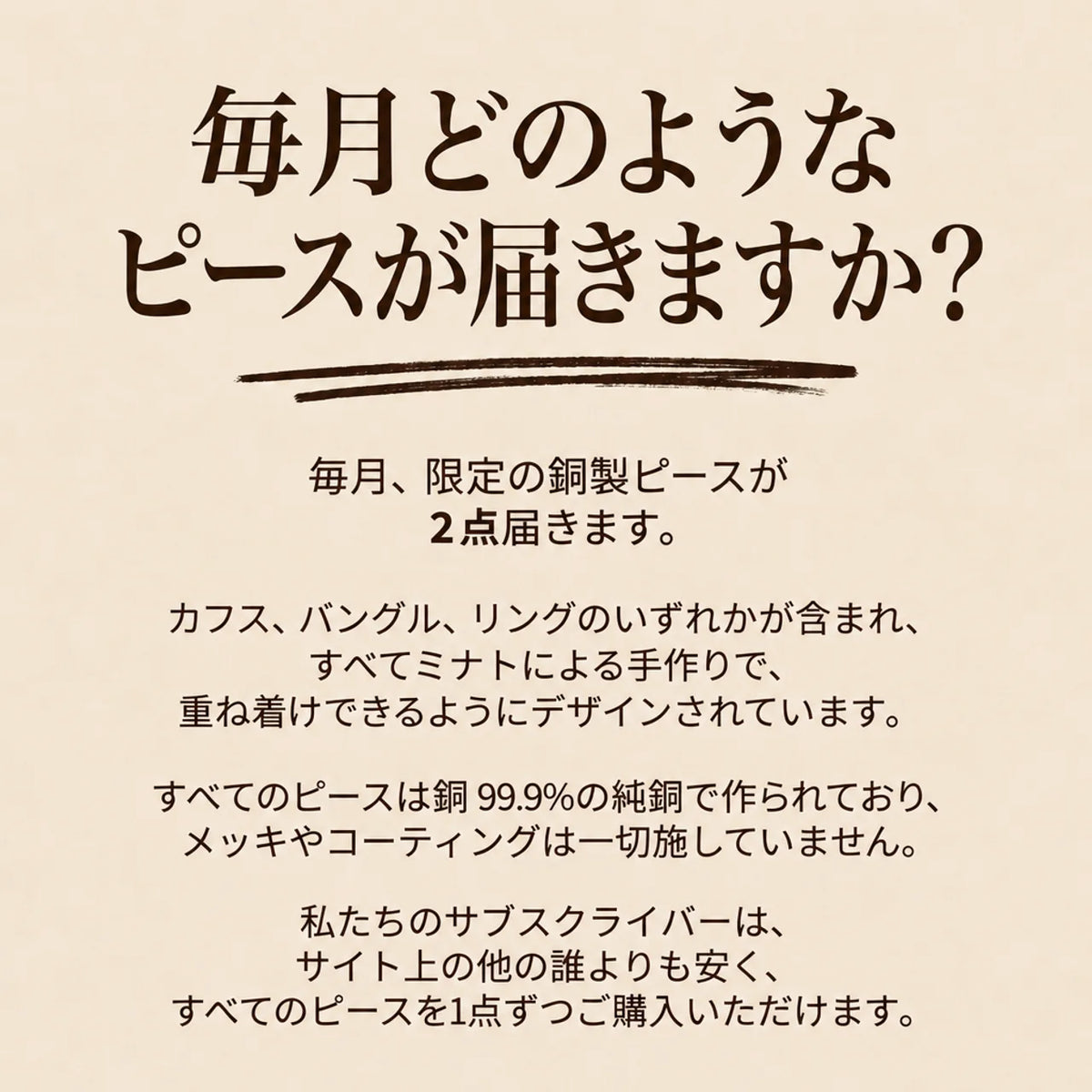 ミステリージュエリー定期便